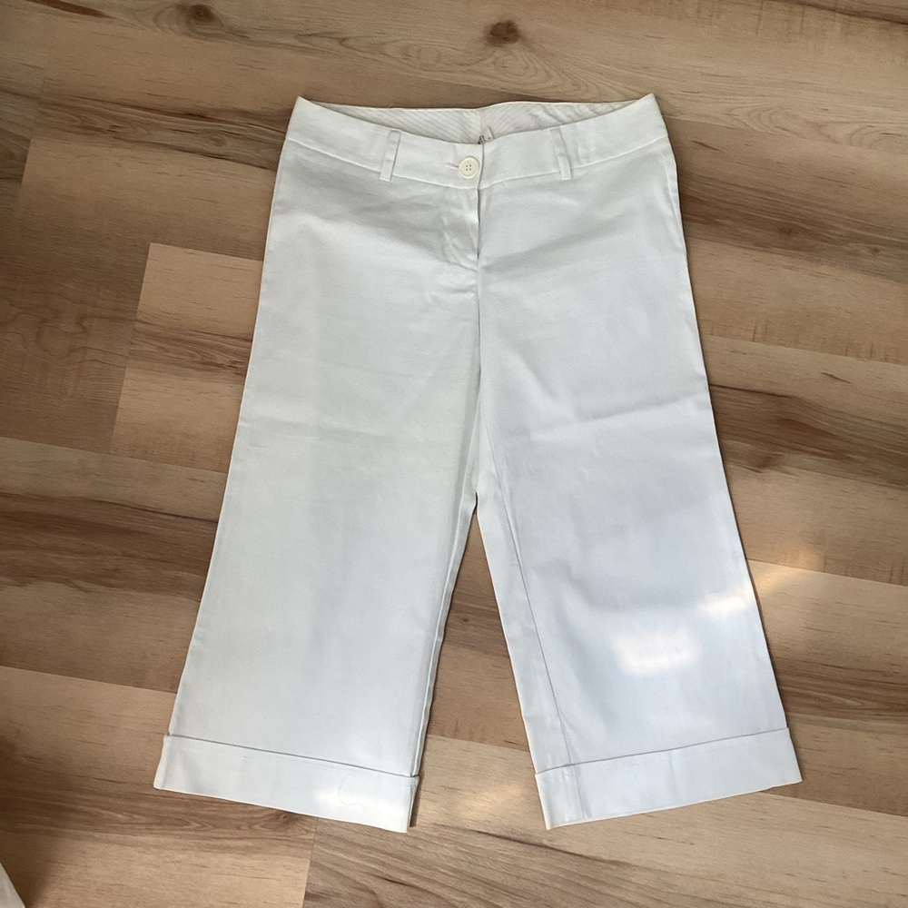 Funkadelic White Cropped Pants Wide Leg | women’s 7 | spring business casual
